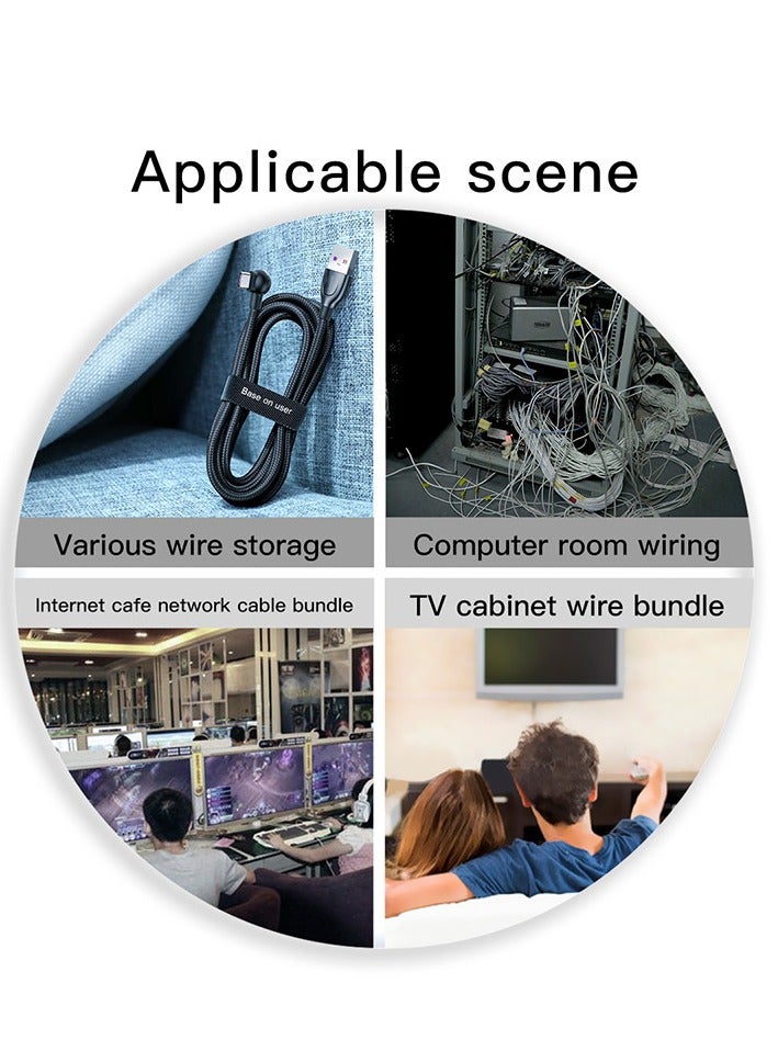 Baseus - Cable Tidy Management 3 Meters Hook And Loop Strong Grip Fastener Roll Reusable Ties Self Adhesive Straps Velcro Tape Organizer For Computer TV Power Cable And Other Cables Grey - Image 1