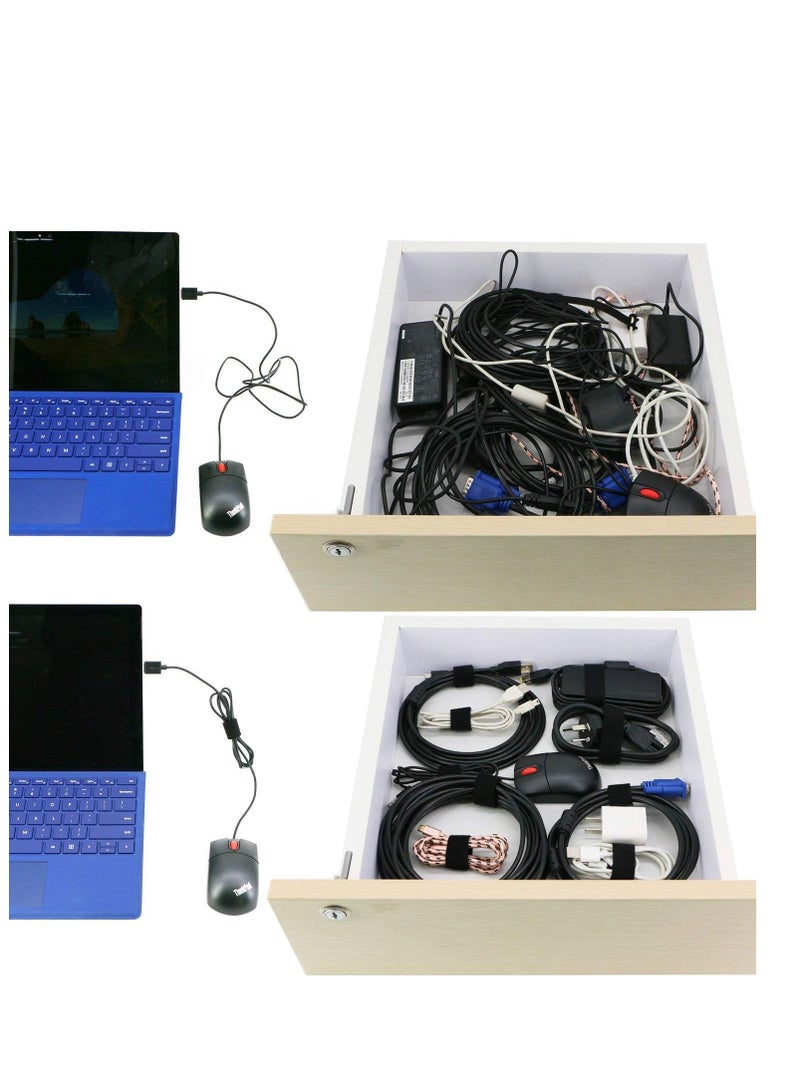 Baseus - Cable Tidy Management 3 Meters Hook And Loop Strong Grip Fastener Roll Reusable Ties Self Adhesive Straps Velcro Tape Organizer For Computer TV Power Cable And Other Cables Grey - Image 1