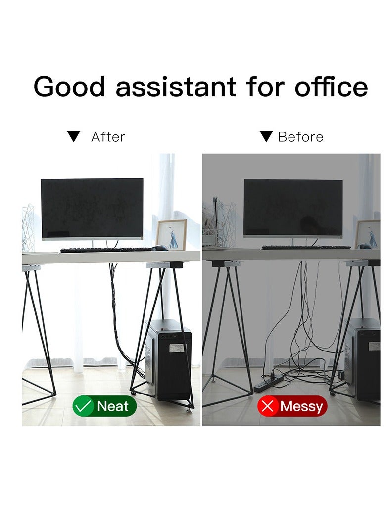 Baseus - Cable Tidy Management 3 Meters Hook And Loop Strong Grip Fastener Roll Reusable Ties Self Adhesive Straps Velcro Tape Organizer For Computer TV Power Cable And Other Cables Grey - Image 1