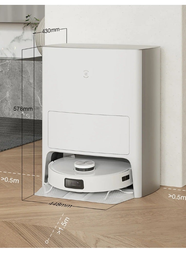 إيكوفاكس مكنسة روبوت ECOVACS DEEBOT X1e OMNI البيضاء - Image 2