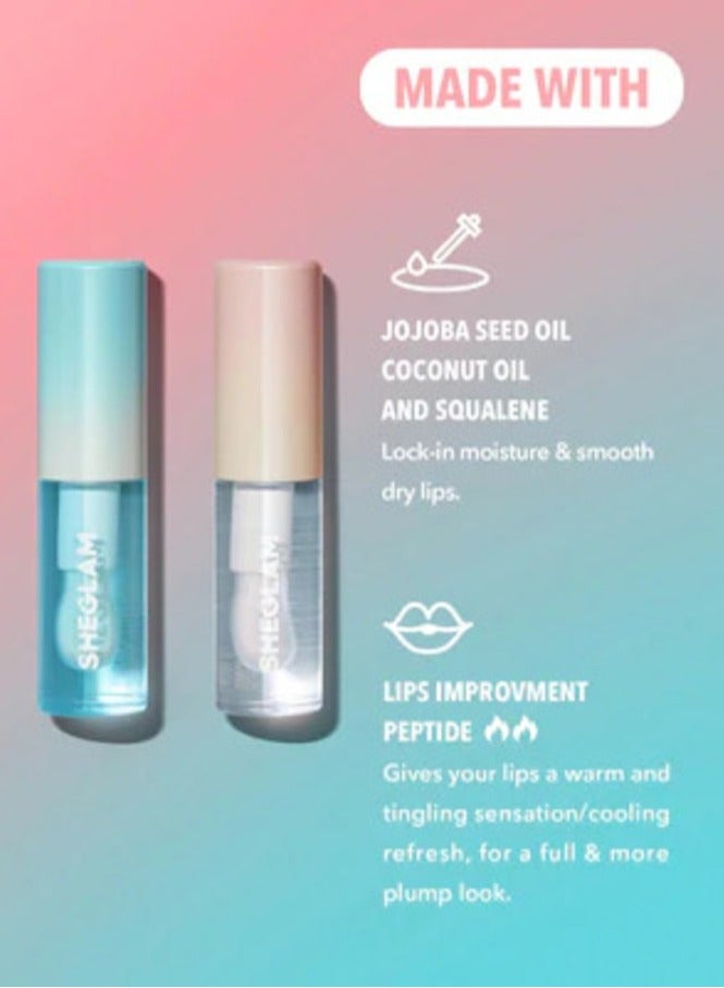 Sheglam Plump Addict Hot & Cold Gloss Duo Gloss Duo - Image 4