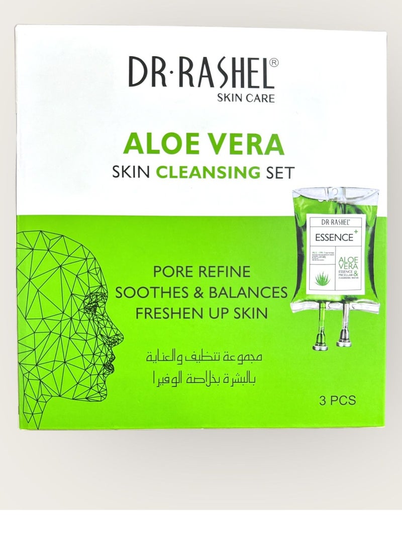 DR. RASHEL 3-Piece Cleansing And Skin Care Set With Aloe Vera Extract 500+350+125ml