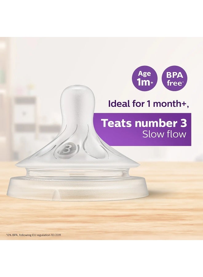 PHILIPS AVENT - Pack Of 2 Avent Natural Response Nipple Flow 3 (1M+) - Image 1