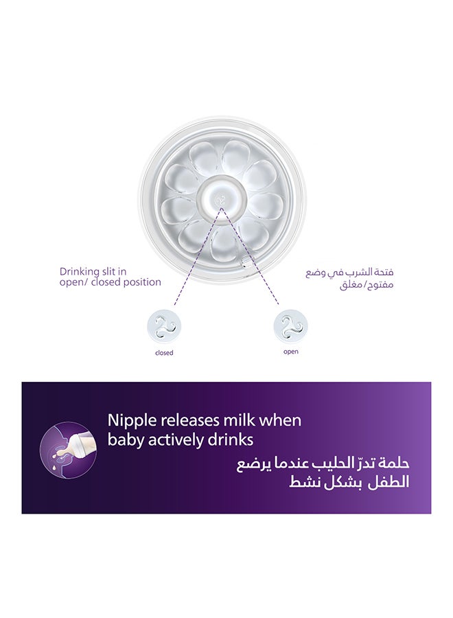 حلمة Avent ذات الاستجابة الطبيعية، تدفق 4 (3 أشهر فما فوق) - عبوتان - Image 2