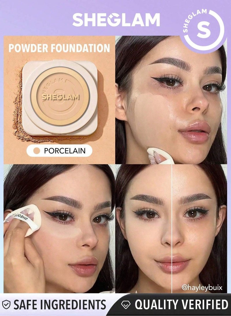 SHEGLAM Skin Focus High Coverage Powder Foundation Porcelain Beige  - Image 1