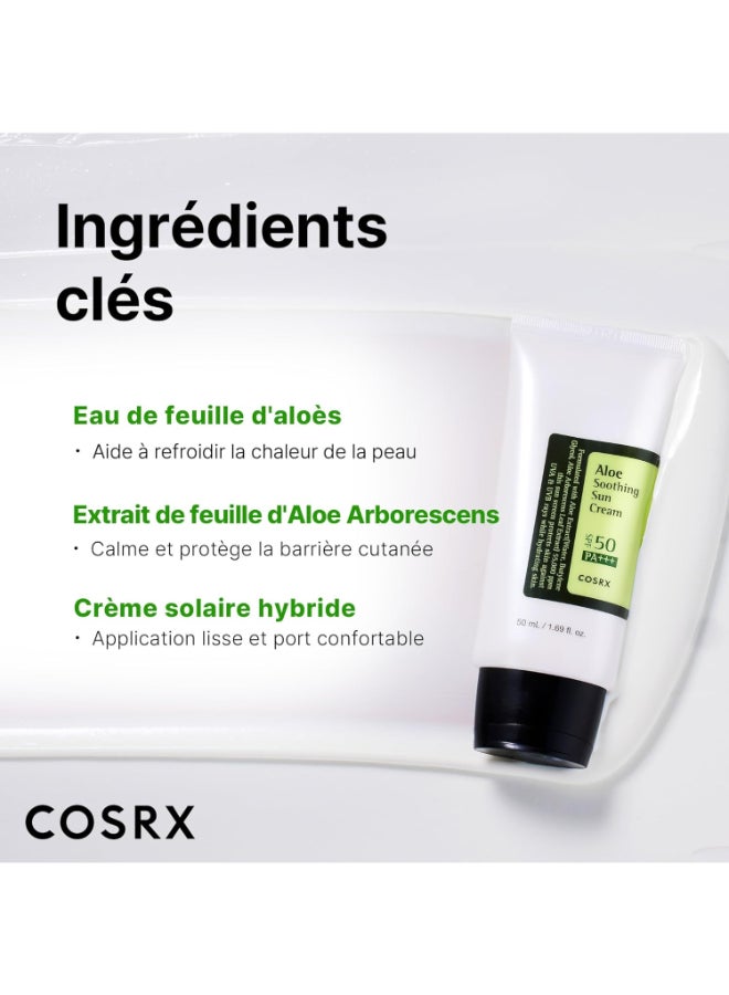 Cosrx (Pack Of 2) Aloe Soothing Sun Cream, Pa+++, Spf 50+, 2X50 Ml 2 X 50 Mlml  - Image 3
