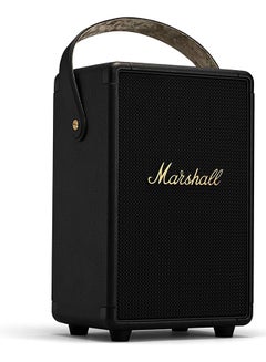 Marshall Tufton Portable Bluetooth 5.0 Speaker, 20+ Hours Of Wireless Playtime - Water Resistant Speakers IPX2, Powerful Audio, Brass Black  - Image 1