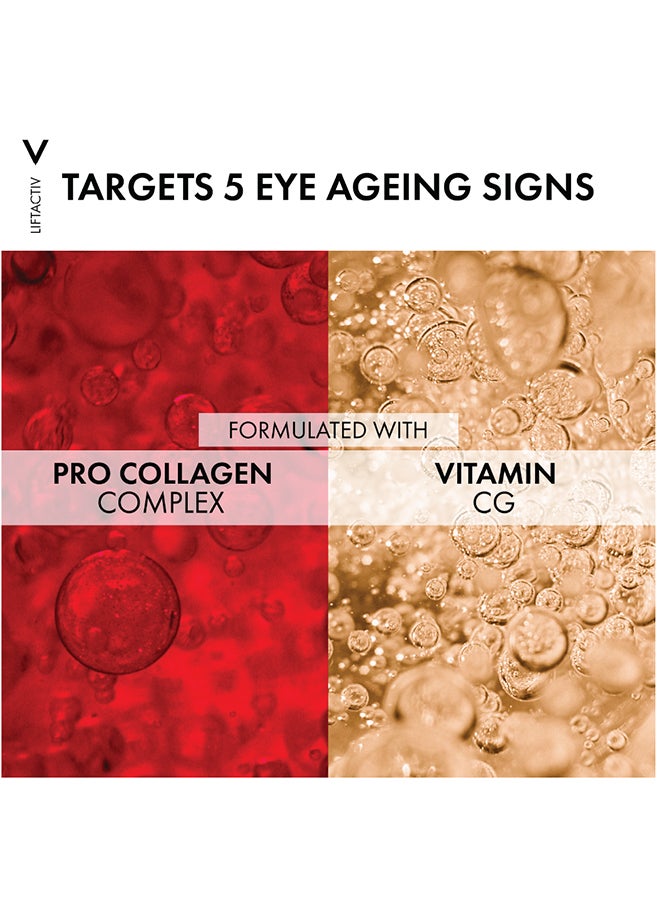 VICHY Liftactiv Collagen Specialist Eye Care Cream Anti-Ageing White 15ml  - Image 5