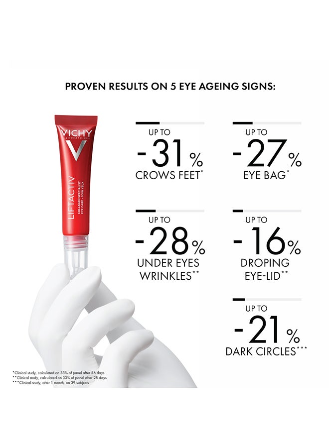 VICHY Liftactiv Collagen Specialist Eye Care Cream Anti-Ageing White 15ml  - Image 2