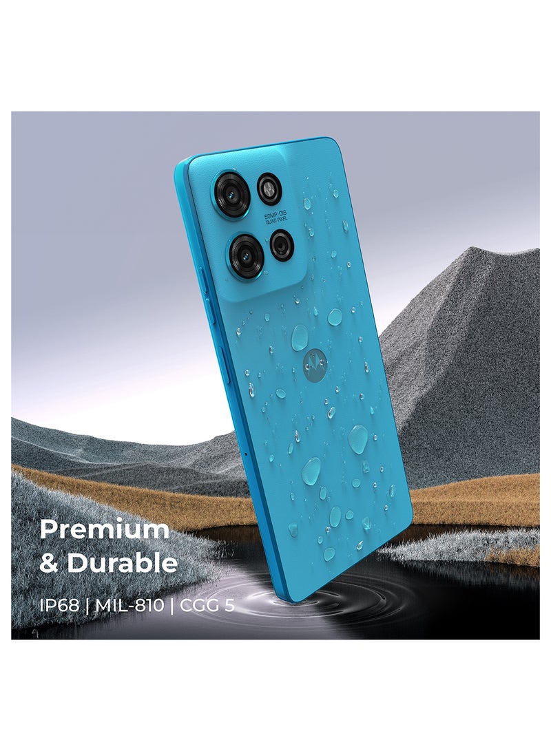Motorola G75 Dual SIM Aqua Blue 8GB RAM 256GB 5G With Free Belkin Wireless Charger - Middle East Version  - Image 4