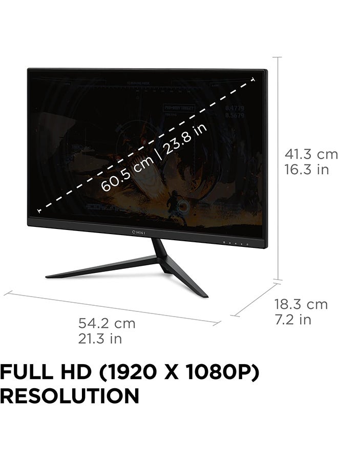 فيوسونيك Omni VX2428 24 Inch Gaming Monitor 180hz 0.5ms 1080p IPS with FreeSync Premium, Frameless, HDMI, and DisplayPort Black  - Image 3