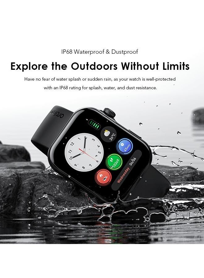 Oraimo - 300 mAh Oraimo Watch ES 2 1.95″ AMOLED IP68 Smart Watch Black - Image 1