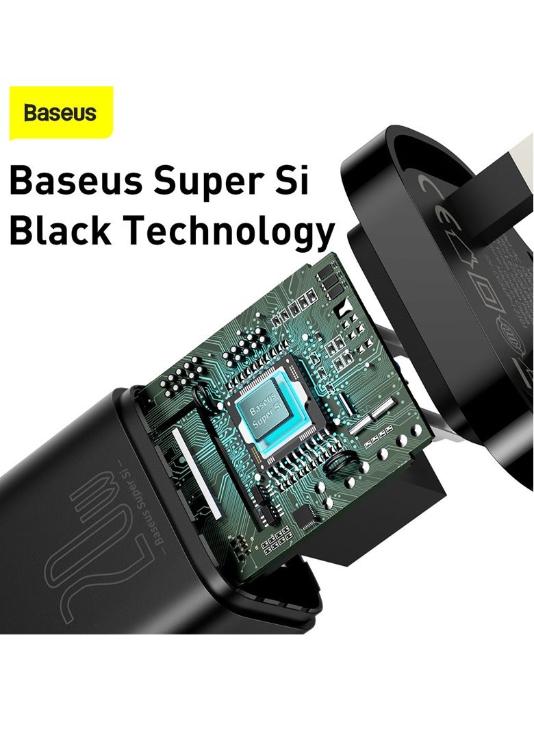 Baseus - 20W iPhone Charger Type C PD 3.0 Fast USB C Charger iPhone 15 Fast Charger Head Type-C Power Plug Universal Travel Adapter USB-C Plug For iPhone 15 15 Pro Max 15 Pro 15 Plus 14 13 12 11 And More Black - Image 1