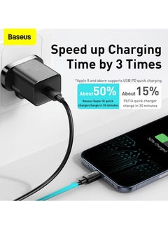 بيسوس شاحن iPhone 20 وات من النوع C PD 3.0 شاحن USB C سريع لهاتف iPhone 15 رأس شاحن سريع قابس طاقة من النوع C محول سفر عالمي قابس USB-C لهاتف iPhone 15 15 Pro Max 15 Pro 15 Plus 14 13 12 11 والمزيد  - Image 2