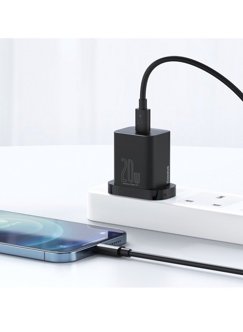 Baseus - 20W iPhone Charger Type C PD 3.0 Fast USB C Charger iPhone 15 Fast Charger Head Type-C Power Plug Universal Travel Adapter USB-C Plug For iPhone 15 15 Pro Max 15 Pro 15 Plus 14 13 12 11 And More Black - Image 1