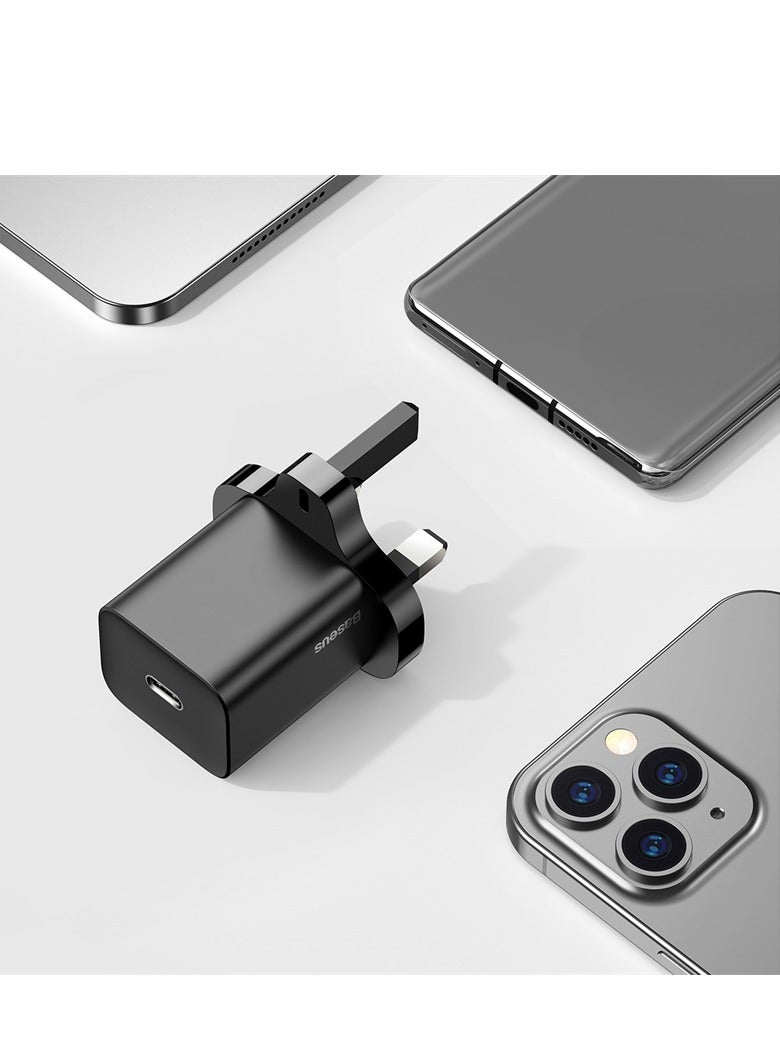 Baseus - 20W iPhone Charger Type C PD 3.0 Fast USB C Charger iPhone 15 Fast Charger Head Type-C Power Plug Universal Travel Adapter USB-C Plug For iPhone 15 15 Pro Max 15 Pro 15 Plus 14 13 12 11 And More Black - Image 1