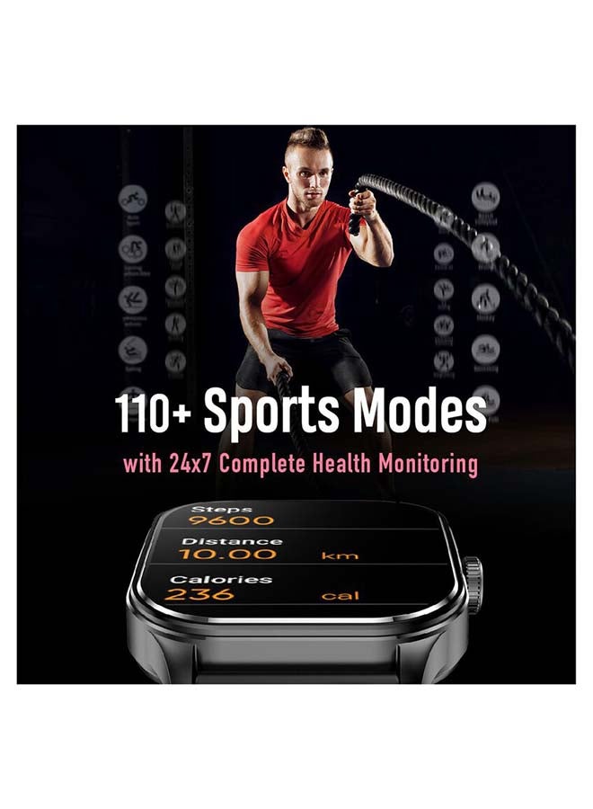fastrack Reflex Power Smart Watch 1.96 Inch Super Amoled Arched Display Brown/Green  - Image 4