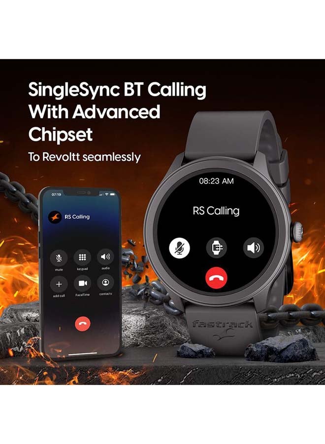 fastrack Reflex Invoke Smart Watch 1.39 Inch Super UltraVU Display Black - Image 3