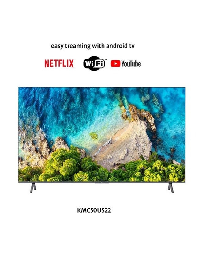 كي ام سي تلفزيون ذكي أندرويد 4K LED مقاس 50 بوصة KMC50US23 أسود - Image 3