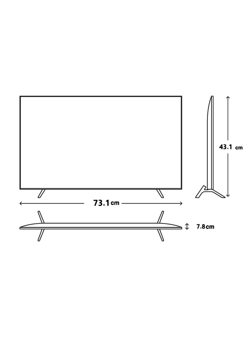 KMC - 32-Inch LED TV Monitor FULL HD. K22M32268 Black - Image 1