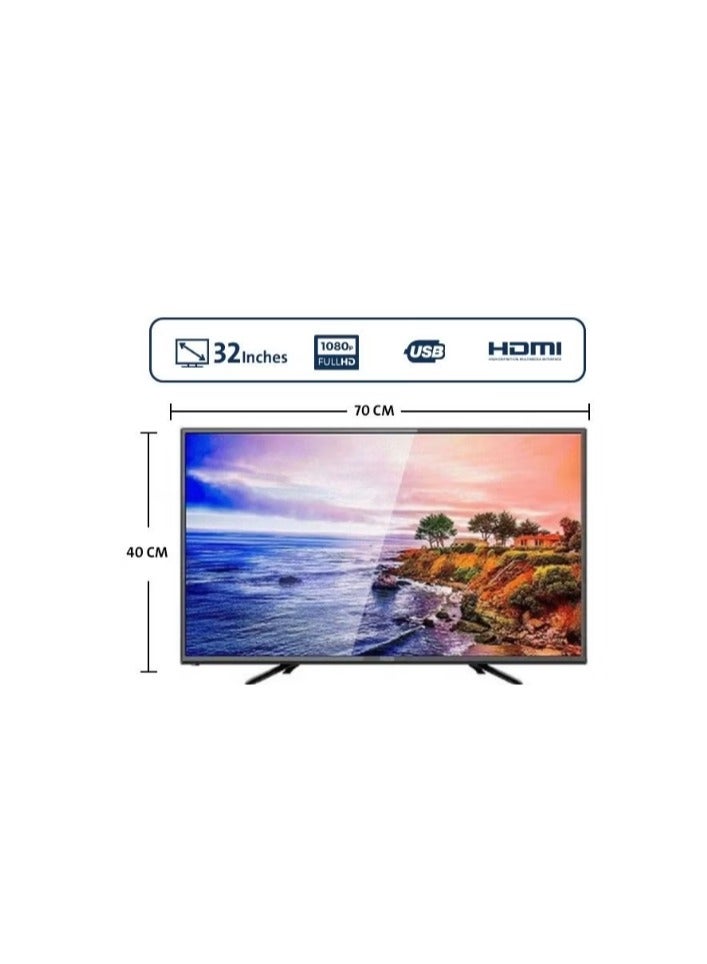 كي ام سي شاشة تلفزيون 32 بوصة LED بدقة FULL HD. K22M32268 أسود - Image 1