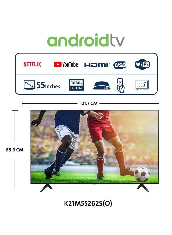 KMC KMC 55 inch Smart TV , Android operating system, FHD K22M55268S black  - Image 1