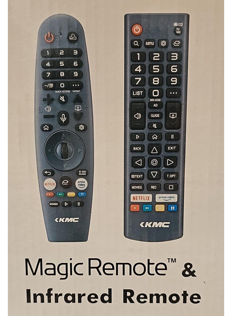 كي ام سي تلفزيون ذكي LED WebOS مقاس 75 بوصة بدون إطار مع نظام تشغيل WEB OS، بدقة فائقة 4K، مع جهاز استقبال مدمج وجهاز تحكم سحري، موديل (2023) KWS75U02 أسود - Image 5