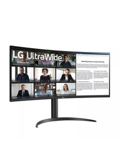 LG 34-Inch UltraWide WQHD VA Curved Monitor with USB Type-C, 100Hz Refresh Rate, 5ms (GtG) 16.7M Colors / sRGB 99%, AMD FreeSync, One Click Stand, USB-C 65 W, DP / HDMI | 34WR55QC-B | Black  - Image 3