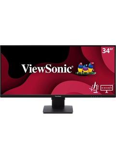 ViewSonic VA3456-MHDJ 34 Inch 21:9 UltraWide WQHD 1440p Monitor Frameless IPS with Ergonomics Design HDMI and DisplayPort Inputs for Home and Office Black  - Image 1