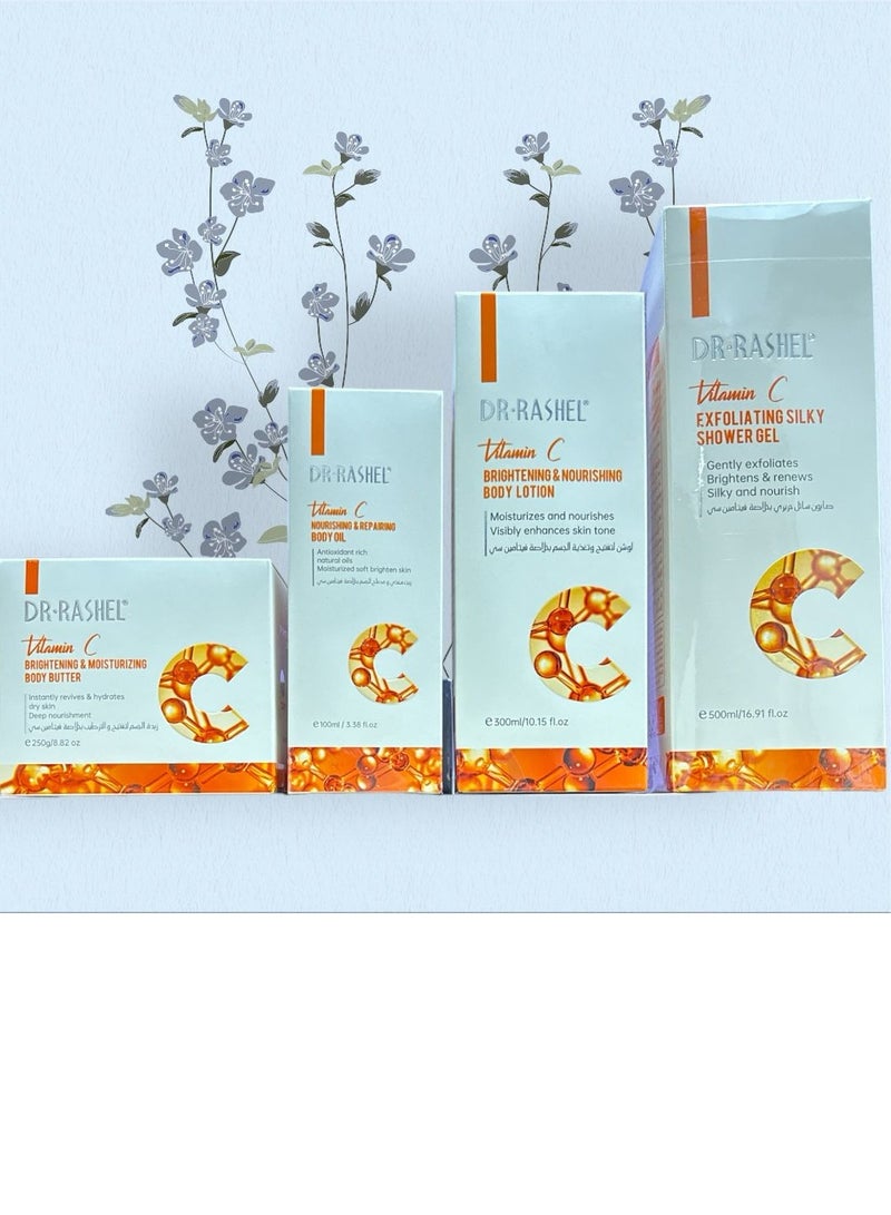 دكتور راشيل مجموعة فيتامين سي لتغذية وتفتيح الجسم مكونة من 4 قطع 500+300+100+250 مل - Image 2