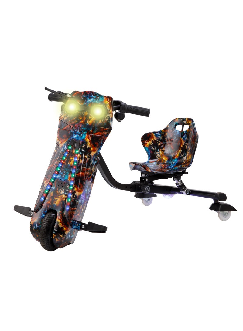 MYTOYS 36V Drifting Scooter 3 Wheel Electric Scooter 3 Driving Modes Bluetooth Speaker Lights Shock Absorber Safety Gears Speed Up To 20KM/h 94cm - Image 1