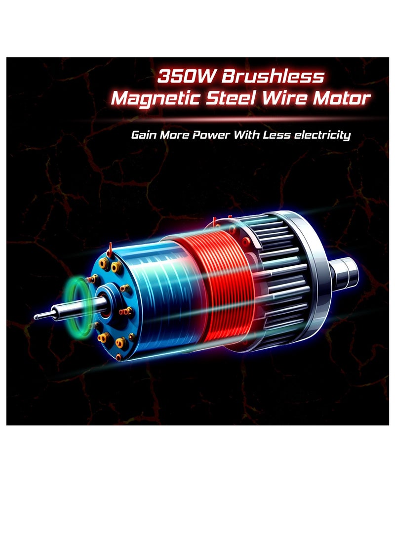 MYTOYS 36V Drifting Scooter 3 Wheel Electric Scooter 3 Driving Modes Bluetooth Speaker Lights Shock Absorber Safety Gears Speed Up To 20KM/h 94cm - Image 5