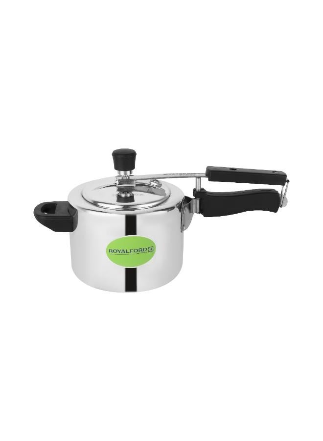 Royalford - Royalford 5 liter and 3 liters Aluminum Pressure Cooker Combo| Durable Construction with Firm and Comfortable Handles/ Non-Induction SILVER 3 Litter and5 Littercm - Image 1