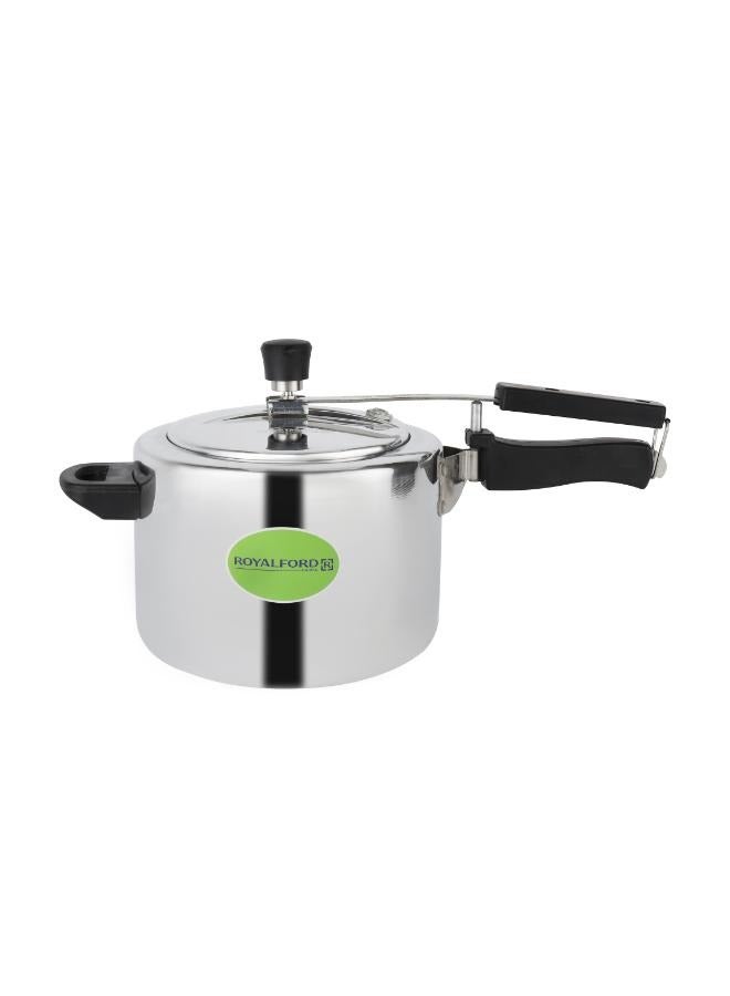 Royalford - Royalford 5 liter and 3 liters Aluminum Pressure Cooker Combo| Durable Construction with Firm and Comfortable Handles/ Non-Induction SILVER 3 Litter and5 Littercm - Image 1