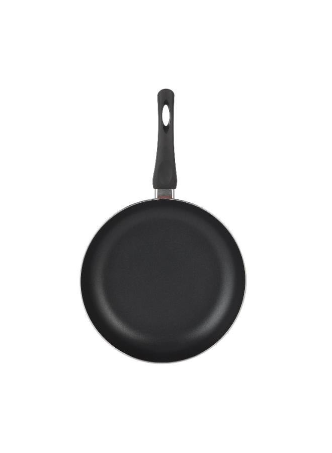 Royalford Aluminum Fry Pan With Tempered Glass Lid, Strong Aluminum Body With Non-Stick Coating And Bakelite Handle| Compatible With Hot Plate, Halogen, Ceramic And Gas Stovetops Red 26 CMcm  - Image 4