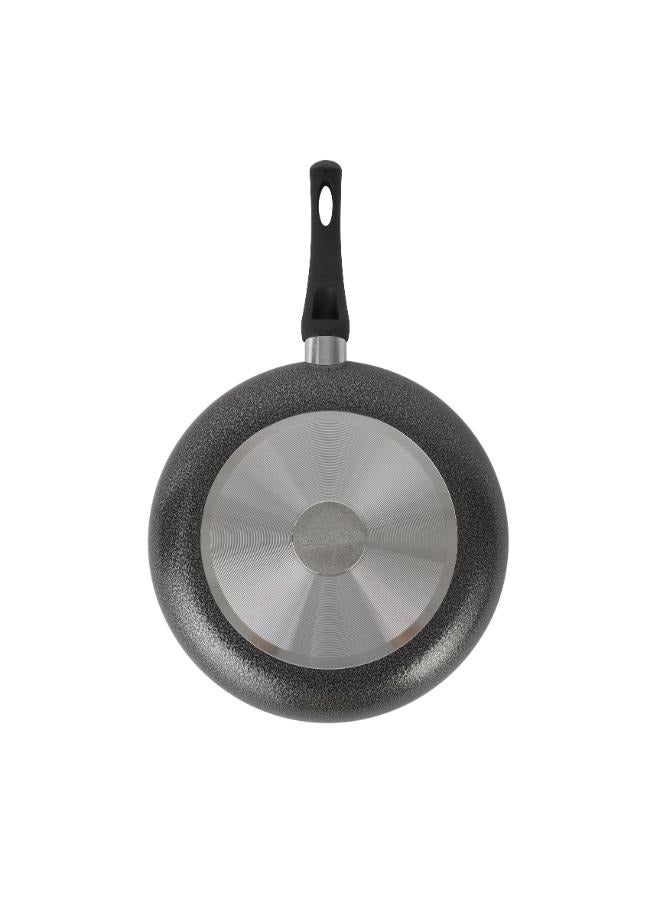Royalford Royalford 28 CM Aluminum Fry Pan With Tempered Glass Lid Red color, Strong Aluminum Body With Non-Stick Coating And Bakelite Handle| Compatible With Hot Plate, Halogen, Ceramic And Gas Stovetops Black 28cmcm  - Image 4