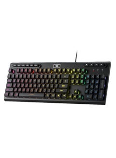 REDRAGON K513 RGB Membrane Gaming Keyboard, Standard 104 Keys Linear Mechanical-Feel Keyboard w/ 5 Extra On-Board Macro G Keys, Dedicated Media Control, Solid Metal Top Case  - Image 1