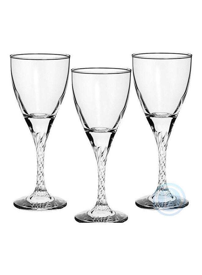 Pasabahce - 3 Pieces Twist White Sleeve 180 cc Clear - Image 1