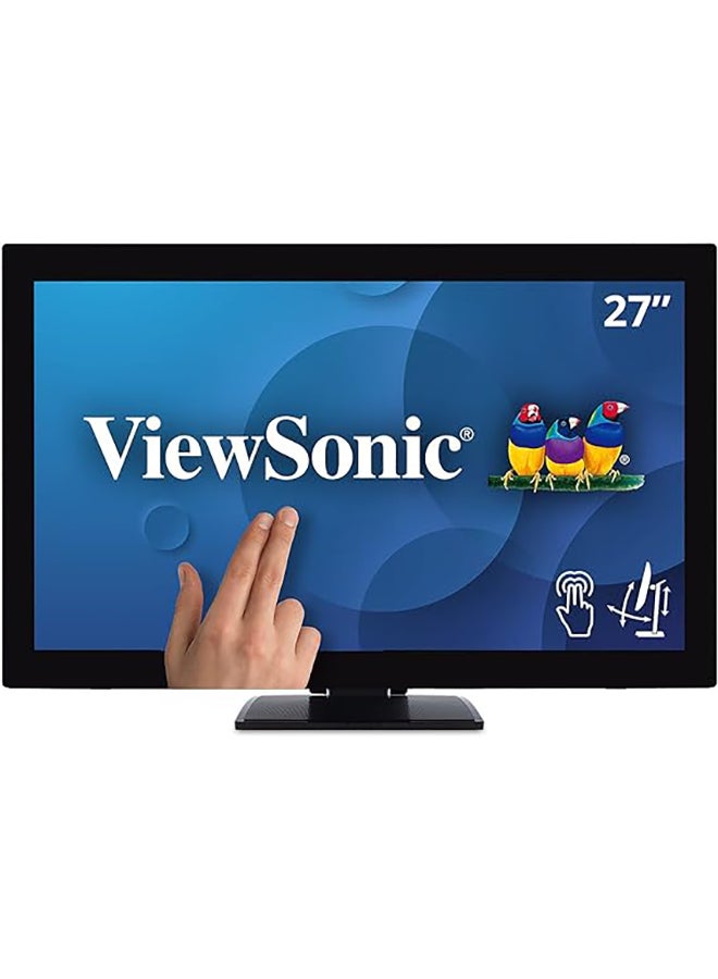 TD2760 27 Inch 1080p 10-Point Multi Touch Screen Monitor with Advanced Ergonomics RS232 HDMI and DisplayPort Black