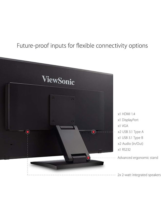 TD2760 27 Inch 1080p 10-Point Multi Touch Screen Monitor with Advanced Ergonomics RS232 HDMI and DisplayPort Black