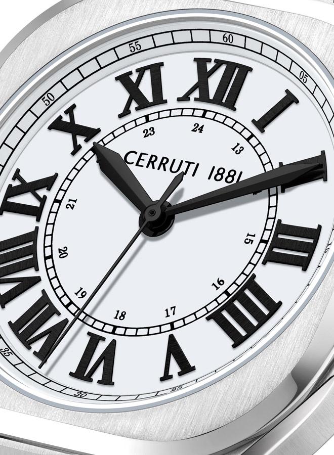 CERRUTI 1881 Men's Cerruti 1881 Leadi Analog White Watch Sapphire Coated Curve Glass And Stainless Steel Bracelet 42mm Water Resistant 5 ATM - CIWGH0042601  - Image 4