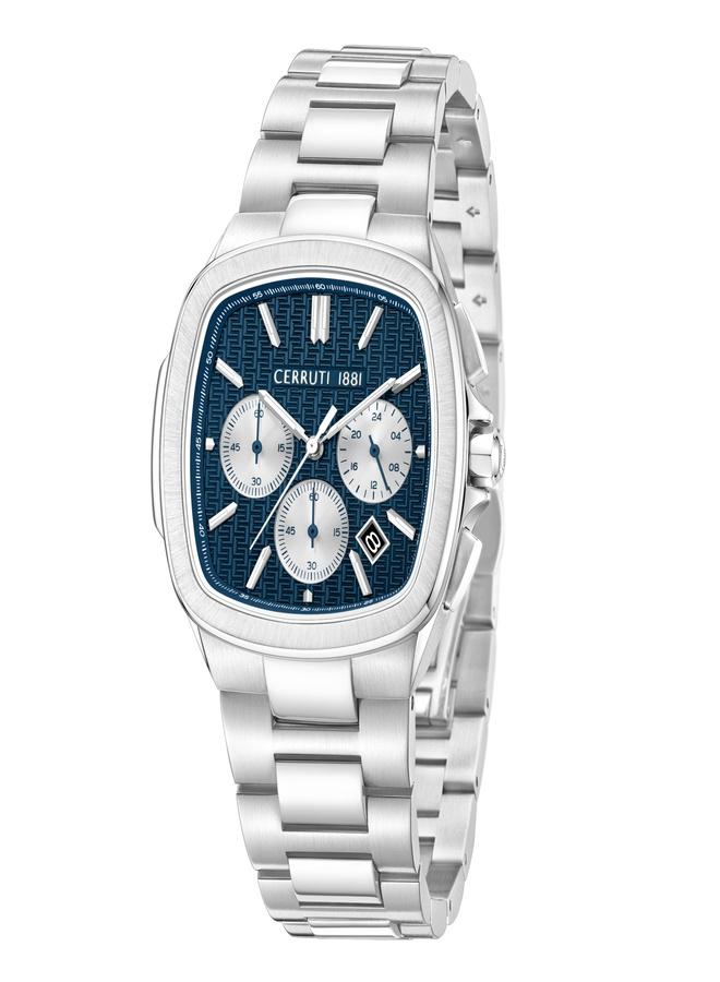 CERRUTI 1881 Men's Cerruti 1881 Casale Analog Navy Blue Watch For Men Sapphire Coated Flat Glass And Stainless Steel Bracelet 42mm Water Resistant 5 ATM - CIWGI0018601  - Image 5