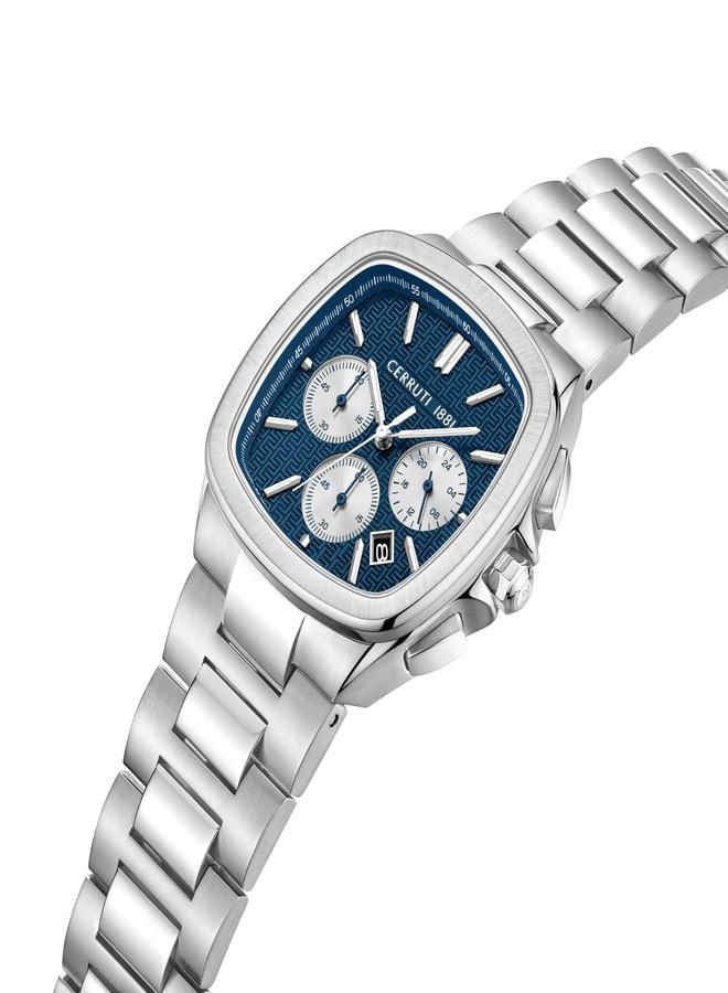 CERRUTI 1881 Men's Cerruti 1881 Casale Analog Navy Blue Watch For Men Sapphire Coated Flat Glass And Stainless Steel Bracelet 42mm Water Resistant 5 ATM - CIWGI0018601  - Image 2