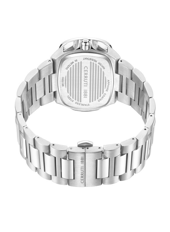 CERRUTI 1881 Men's Cerruti 1881 Casale Analog Navy Blue Watch For Men Sapphire Coated Flat Glass And Stainless Steel Bracelet 42mm Water Resistant 5 ATM - CIWGI0018601  - Image 3