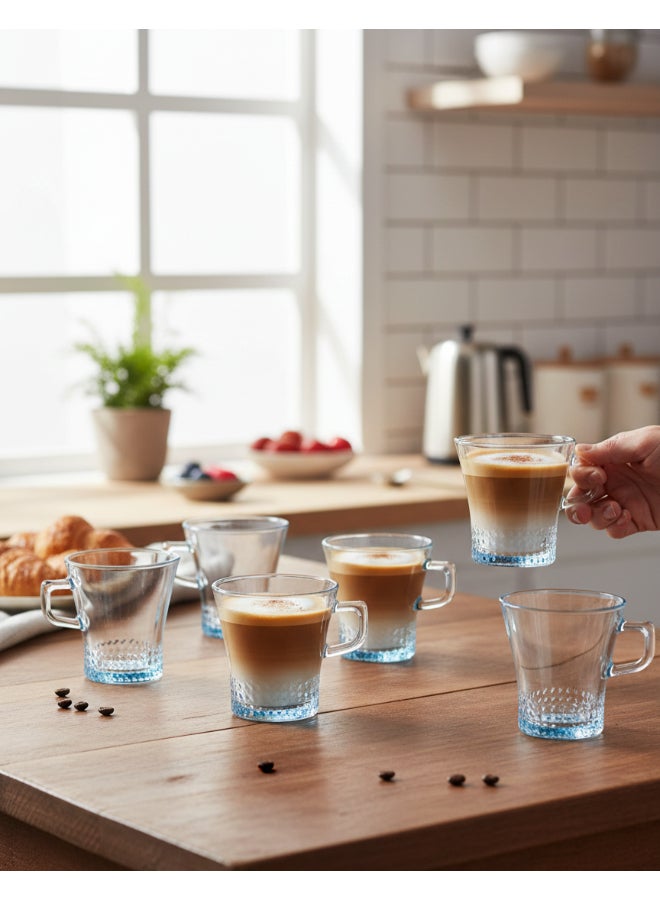 Pasabahce 6 Pieces Kuvars Mug Turquoise - Image 1