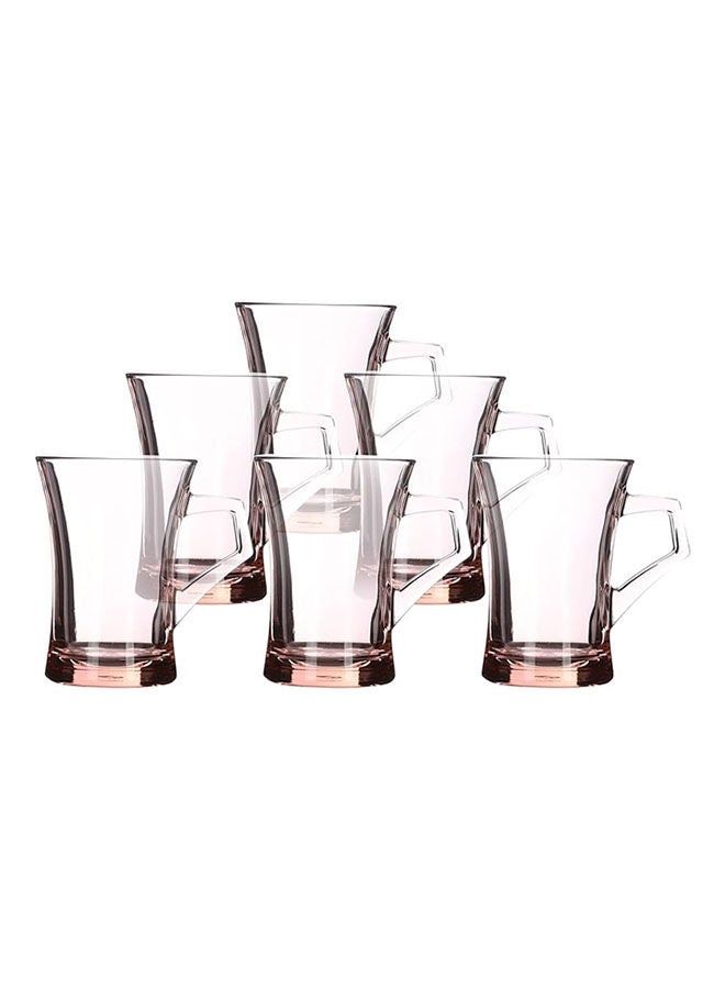 Pasabahce - 6 Pieces Azur Mug Tea Set Pink - Image 1