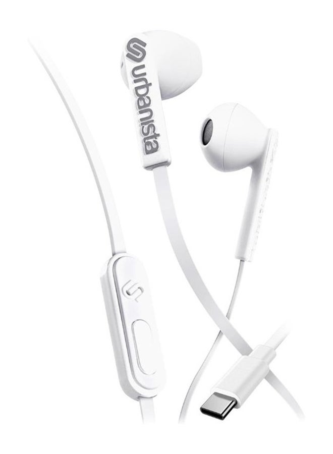 Urbanista San Francisco Tangle Free Wired Headphones With Type-C Plug White  - Image 1