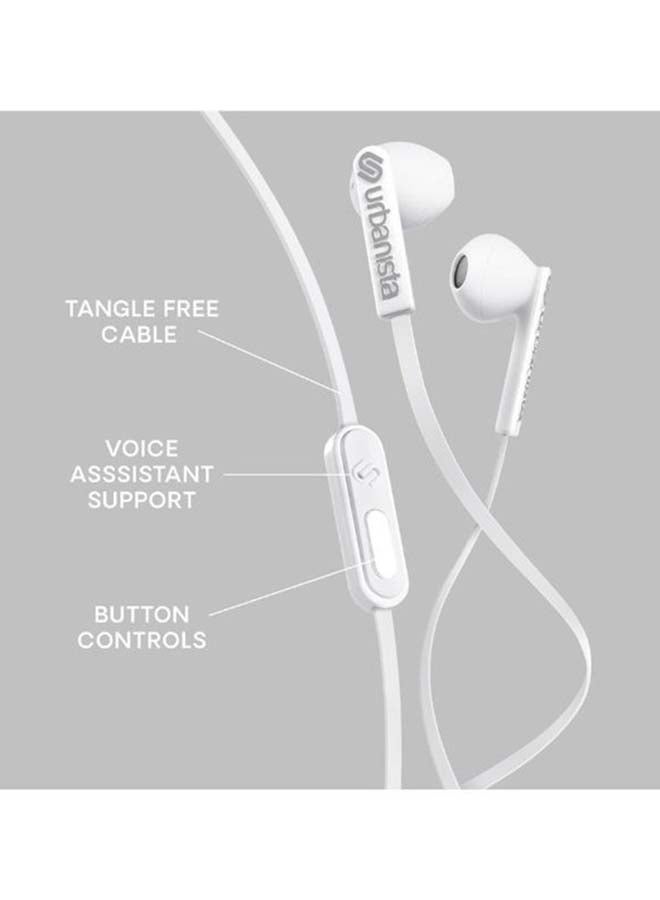 Urbanista San Francisco Tangle Free Wired Headphones With Type-C Plug White  - Image 3