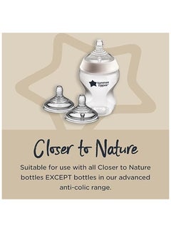 tommee tippee Closer To Nature Medium Flow Baby Bottle Nipples  - Image 3