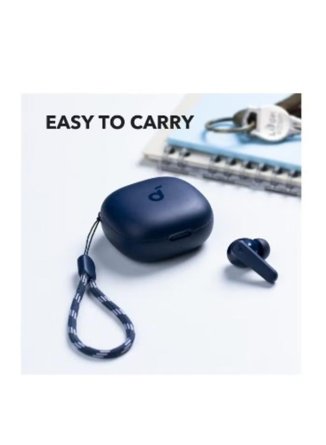 ساوند كور سماعات أذن R50i True اللاسلكية مقاس 10 مم مع صوت جهير كبير، وبلوتوث 5.3، ووقت تشغيل 30 ساعة، ومقاومة للماء IPX5، ومكالمات واضحة بتقنية الذكاء الاصطناعي مع 2 ميكروفون، و22 مُعادل صوت مُسبق عبر التطبيق الأزرق - Image 5